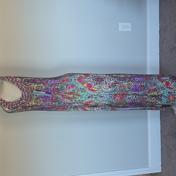 London Times colorful rwmetro paisley print maxi dress-12 - Picture 4 of 9